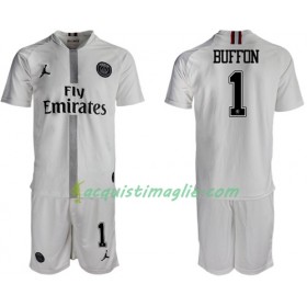 Divisa di Calcio Paris Saint Germain Buffon 1 Jodan Bianco Bambino Terza 2018/2019